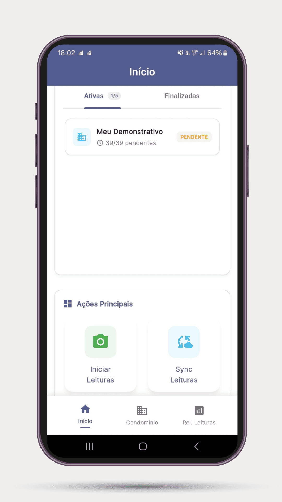 Tela Inicial do App